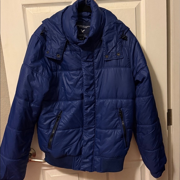 American Eagle Outfitters Royal Blue Quilted Puffer Jacket - Picture 2 of 10